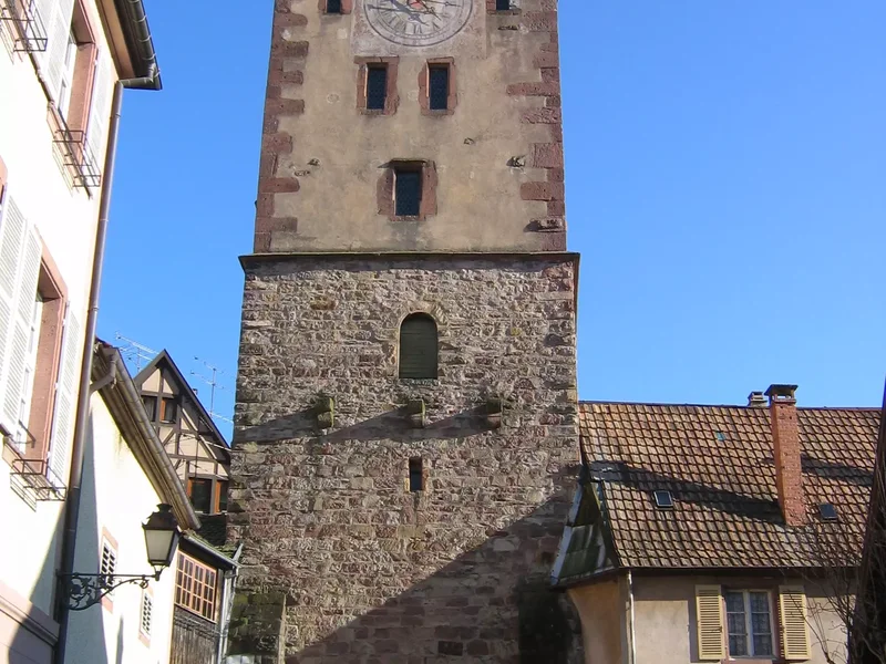 Tour des Bouchers à Ribeauvillé, vestige médiéval de l’enceinte fortifiée de la ville.