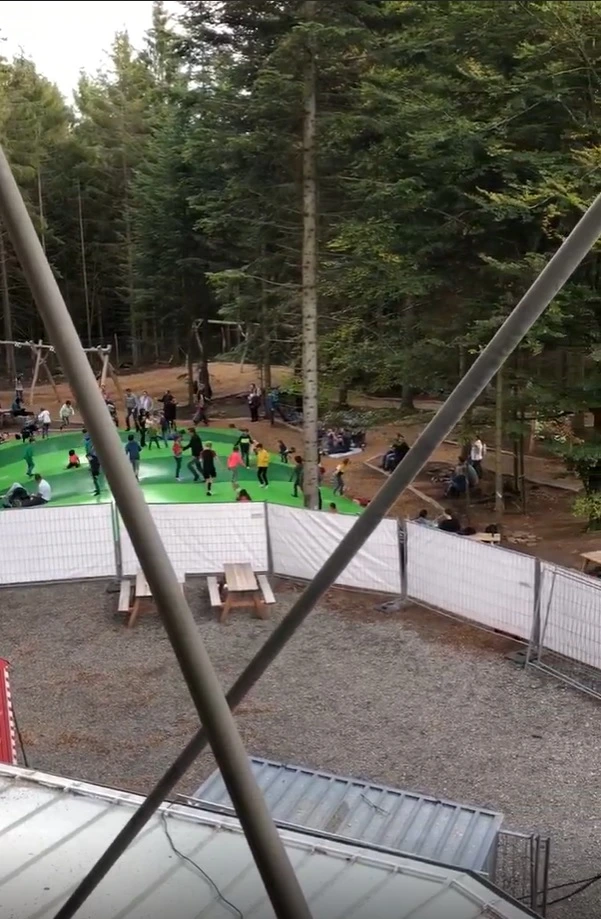 Aire de jeux du Sommerberg vue depuis la Spiral Tower à Bad Wildbad