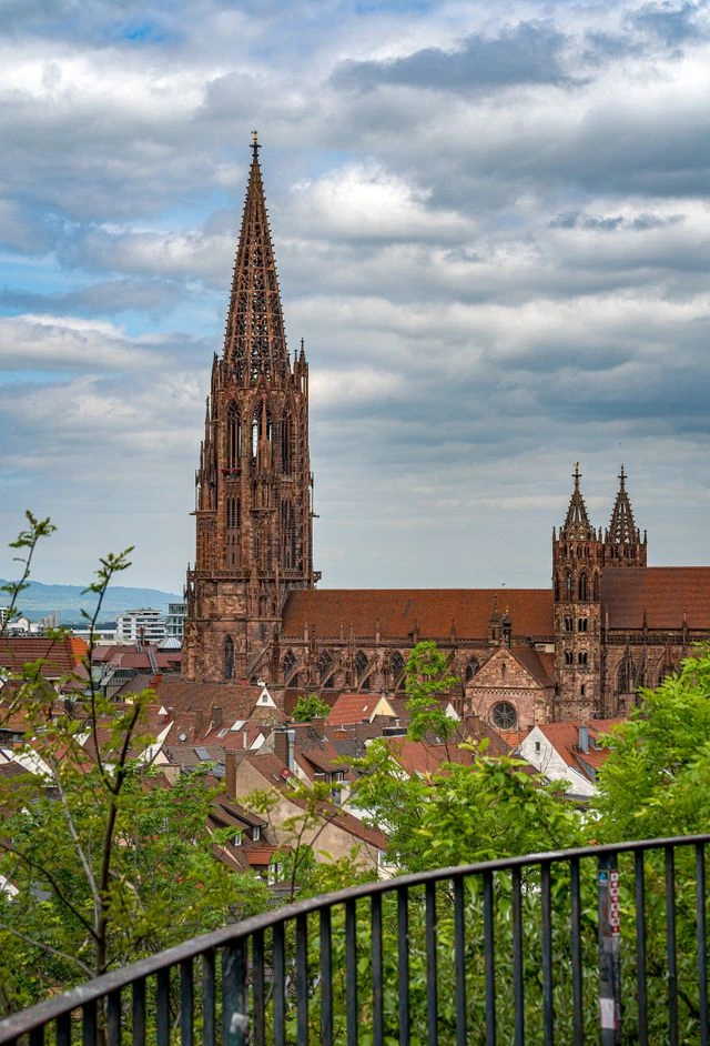 Cathédrale de Freiburg au cœur de la vieille ville